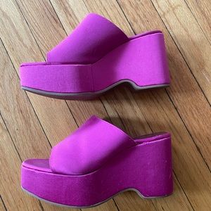 Staud Lili Platform Pink Sandal